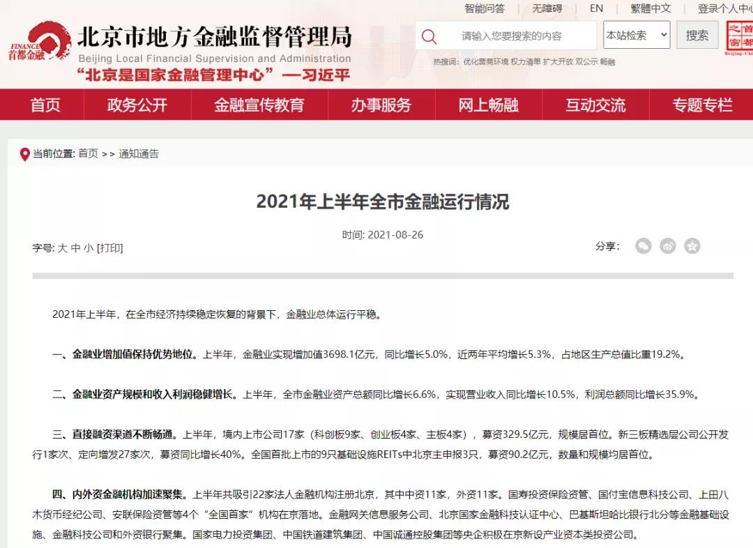 北京市地方金融监督管理局公布20